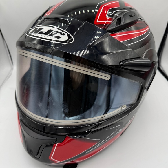 HJC Blue tooth ready large red and black snowmobile helmet - Picture 1 of 10